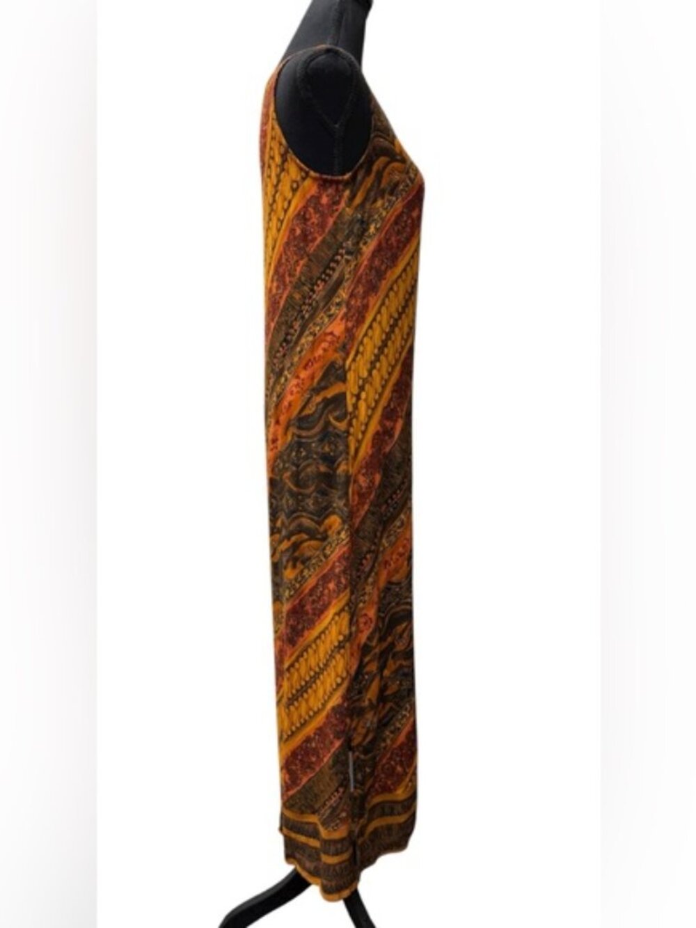 Rabbit Rabbit Rabbit Designs Abstract Maxi Dress Rayon Boho Petite 6P - Picture 2 of 11